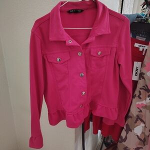 Baccini Women's Vibrant Pink Jean Jacket